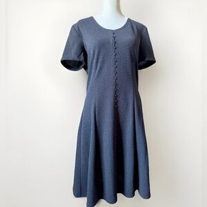 90s Vintage Black Midi Dress